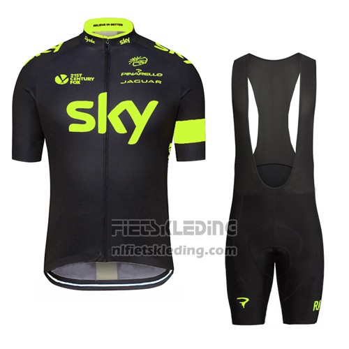 2016 Fietskleding Sky Groen en Zwart Korte Mouwen en Koersbroek